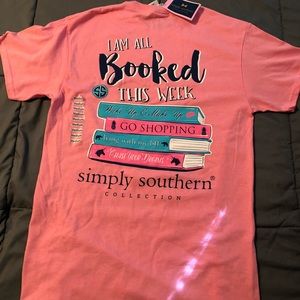 Flamingo Pink Simply Southern Short Sleeve T